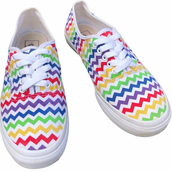 rainbow low top vans